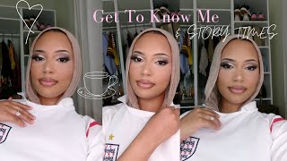 GET TO KNOW ME | STORY TIME \u0026 TEA | MAKEUP TUTORIAL