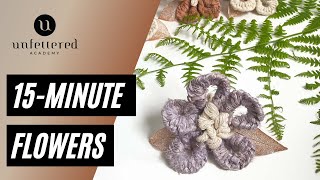 15-Minute Macrame Flower Tutorial