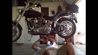 No Shock Removal DIY H-D Softail Lowering Kit Install