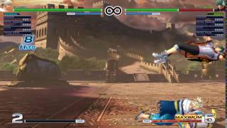 KOF XIV Meitenkun 3 Bar Mid-screen Combo (1st/2nd/3rd Slots in Team Order/ 1000 Max Mode Gauge)