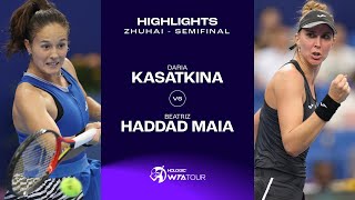 Beatriz Haddad Maia vs. Daria Kasatkina | 2023 Zhuhai Semifinal | WTA Match Highlights