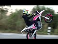 crf300l ฝึกยกล้อ itasha supermoto crf300 crf wheelie