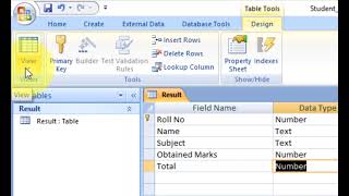 How to Create Table in MS Access| Microsoft Access 2007 Tutorial [Hindi/Urdu]