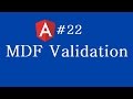 Angular 2 Tutorial - 22 - MDF Validation