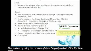 Working with pre-printed forms