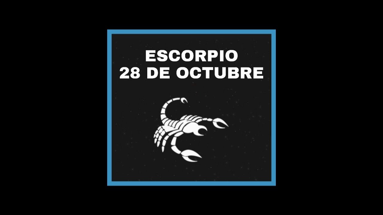 HOROSCOPO NEGRO DE HOY ESCORPIO LUNES 28 De Octubre De 2019 - YouTube