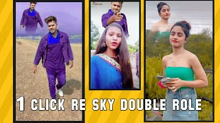 mid click re sky double role || double role video editing in capcut || sky colors effect change
