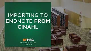 Importing to EndNote from CINAHL