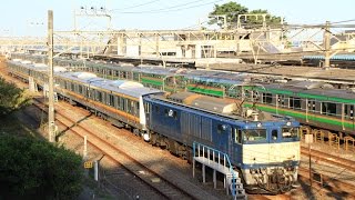 東海道本線 南武線用E233系8000番台配給とE491系East i-E+マヤ50他 2014年8月