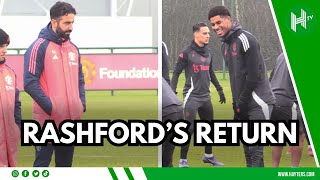 Rashford BACK in Man United training as Amorim watches on