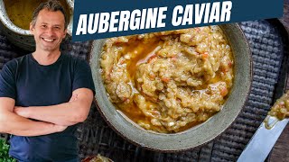 Easy homemade aubergine caviar (eggplant dip)