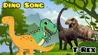 Dino Song | T-Rex | Animasi Dinosaurus Lucu | Lagu Anak Populer | Badannya Besar Tangannya Kecil