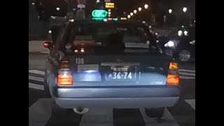 都タクシー新潟 超自己中停車＆大胆な交通違反 2022/3/18 22:36～38 万代シティバス停【新潟500 あ36-74】