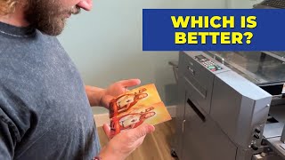 HP Latex VS UV gel Canon Colorado - sticker quality test