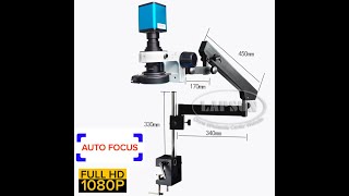 Universal Articulating Clamp Arm Stand 10- 200X Lens IMX290 Auto Focus Industry Microscope Set