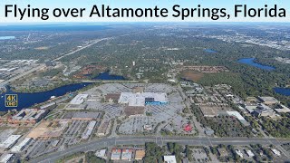 Flying over Altamonte Springs Florida in 4k