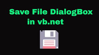 Vb.net savefiledialog example