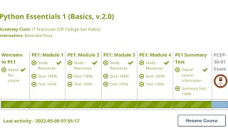 Answer Python Essentials 1 - Module 4 Test