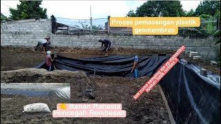 Cara pasang terpal / plastik geomembran HDPE