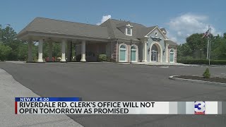 New Shelby County Clerk office opening delayed
