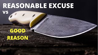 Reasonable Excuse vs Good Reason - Not the same thing