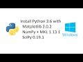 Install Python with Matplotlib, Numpy+MKL, and SciPy
