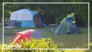 Camping ban controversy