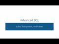 Advanced SQL: Joins (NATURAL JOIN)