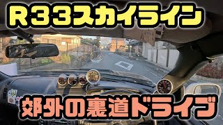 郊外の裏道をスカイラインでドライブ(*'ω'*)