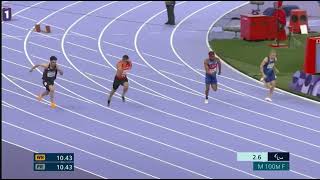 Mens T12 100m Final - Paris 2024 Paralympic Games