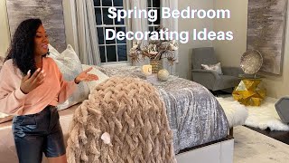 HOW TO DECORATE A GLAM BEDROOM // SPRING BEDROOM DECOR IDEAS! // Glam Bedroom Decor Ideas