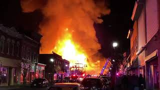 Massive fire rips through downtown Bound Brook, New Jersey