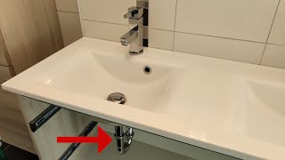 Waschbecken Abfluss verstopft? Siphon aufschrauben und richtig reinigen. (Anleitung)