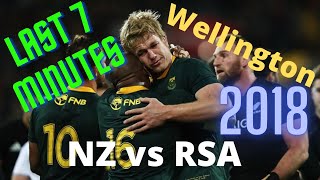 All Blacks vs Springboks (Wellington) 2018 Last 7 Minutes!!!