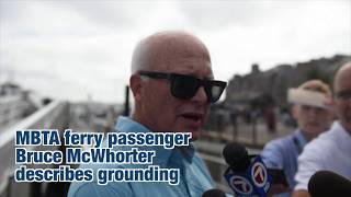 MBTA ferry lightening grounds off Long Island, passenger injuries