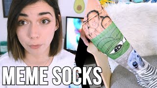 TRYING ON MEME SOCKS