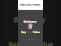 Dictionaries in python explained. #coding #codeswiftz #python #tutorial