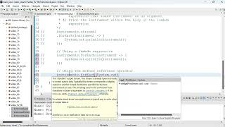 Java 95: Print the content of an ArrayList using the method reference operator (::)