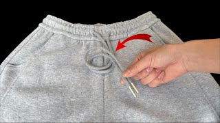 👖 The Right Way to Tie Your Pants Drawstrings—You’ll Be Surprised! 🚀 Simple Trick 🔥 Practical  Easy