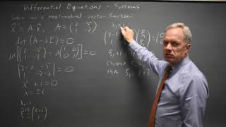 Differential Equations: systems - complex conjugate solutions