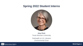 Student Intern Final Presentation: Amy Peck - Apr 29, 2022