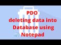 #4 PDO CRUD operation | Delete query using PDO