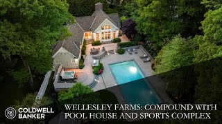 Tour Wellesley Farms, a 2-Acre Compound with Pool House, Guest House, and Sports Complex