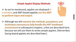 The Applet class theory part3 | Java