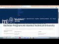 how to take admission in istanbul technical university easy steps