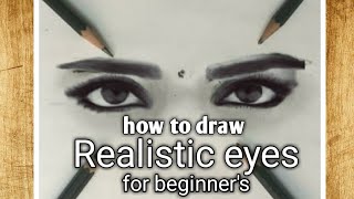 How to draw realistic eyes |step by step for beginner's