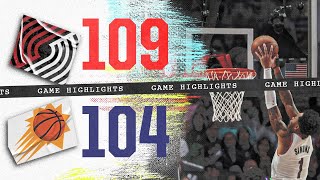 Portland Trail Blazers 109, Phoenix Suns 104 | Game Highlights | Dec. 19, 2023