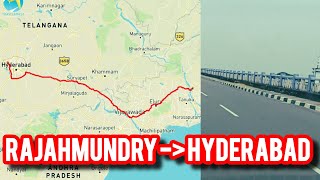 Rajahmundry to Hyderabad by Road #hyderabad #rajahmundry #rajamahendravaram  #roadtrip #vijayawada