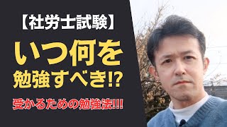 【社労士試験】いつ何を勉強したらいいか、具体的に解説！合格したいなら見てほしい！