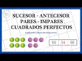 Sucesor, Antecesor, Pares, Impares y Cuadrado perfecto, con EJERCICIOS RESUELTOS